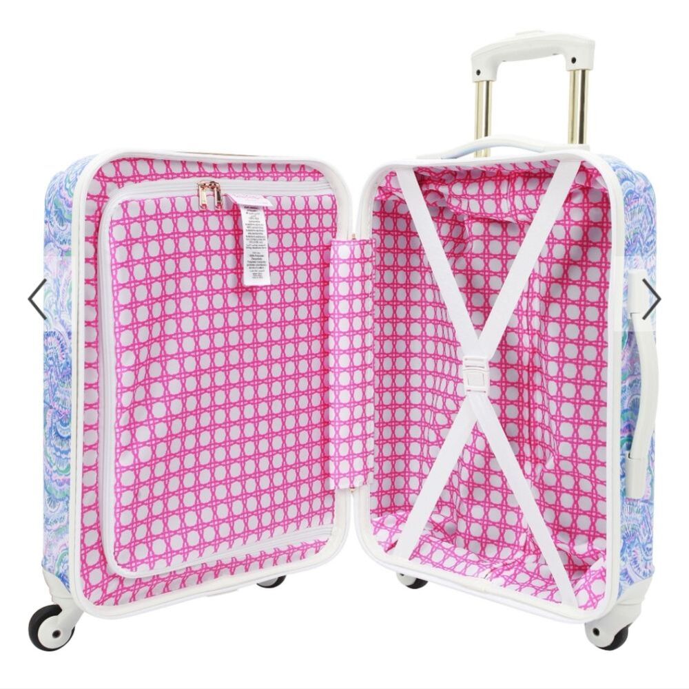 NWT Lilly Pulitzer Via Amore Floral Hardshell Spinner Carry On Luggage Suitcase - Picture 6 of 7